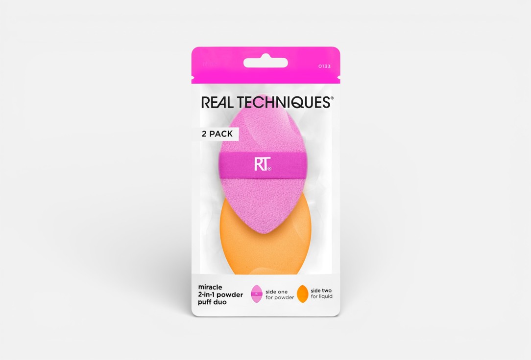 Real Techniques Makeup sponge & powder puff Set Miracle 2-In-1 Powder Puff Duo