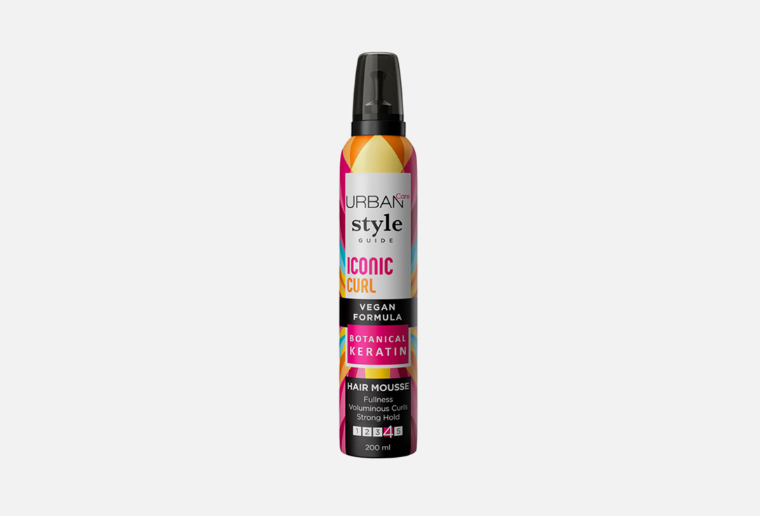 URBAN CARE Strong Hold Elastic Curl Hair Mousse Style Guid Botnic Keratin
