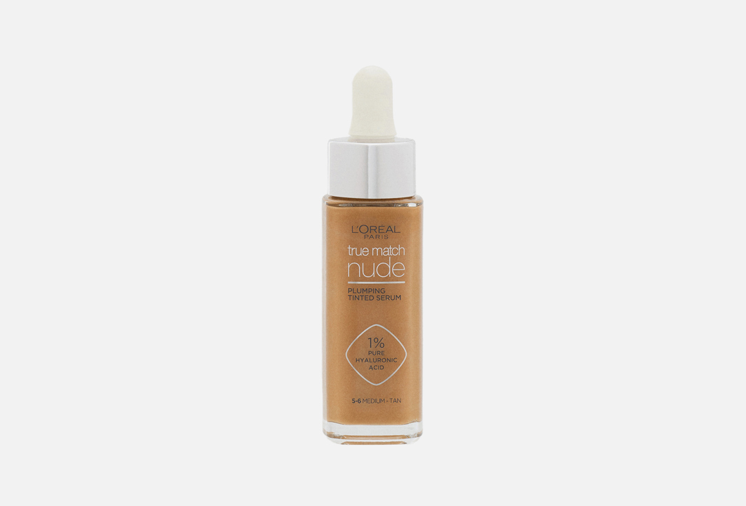 L'Oreal Paris Hydrating & Smoothing Serum Foundation True Match Nude 5-6, Medium Tan 30 ml L'Oreal Paris Hydrating & Smoothing Serum Foundation True Match Nude