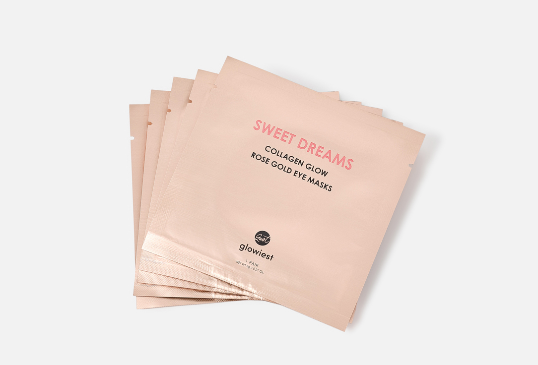 glowiest Увлажняющие патчи для кожи вокруг глаз Sweet dreams collagen glow rose gold