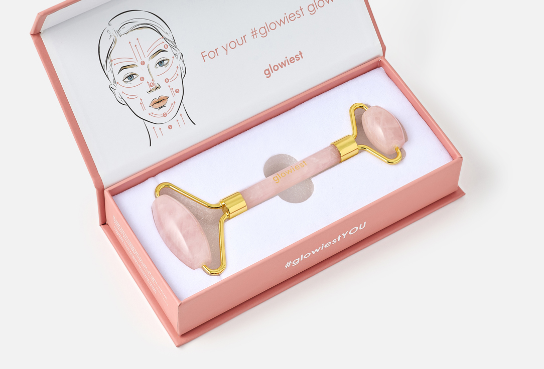 glowiest Роллер для лица Rose quartz