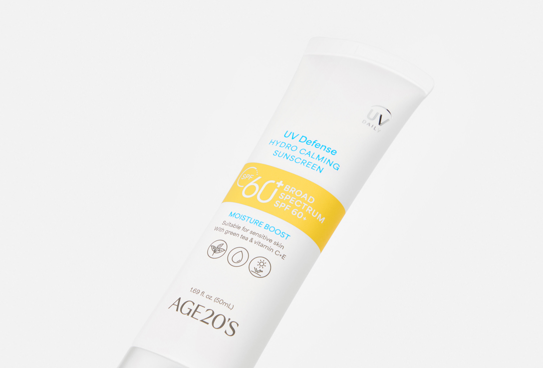 AGE 20s Moisturizing sunscreen spf 60+ Uv defense hydro calming
