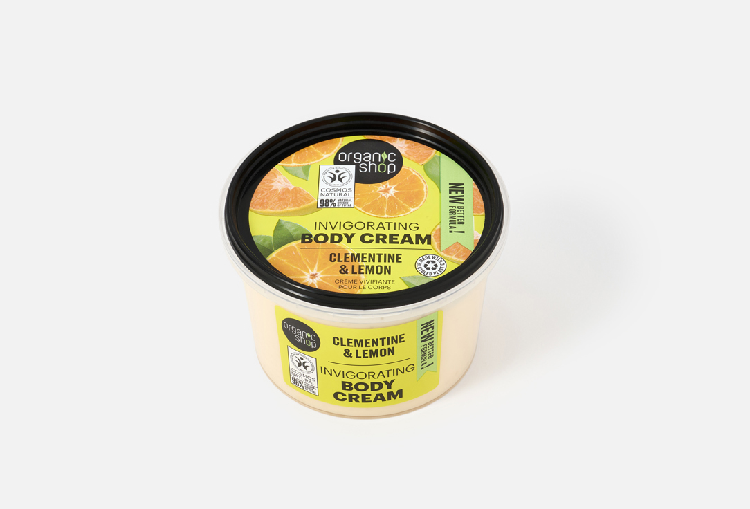 Organic Shop Invigorating Body Cream Clementine & Lemon 250 ml Organic Shop Invigorating Body Cream Clementine & Lemon