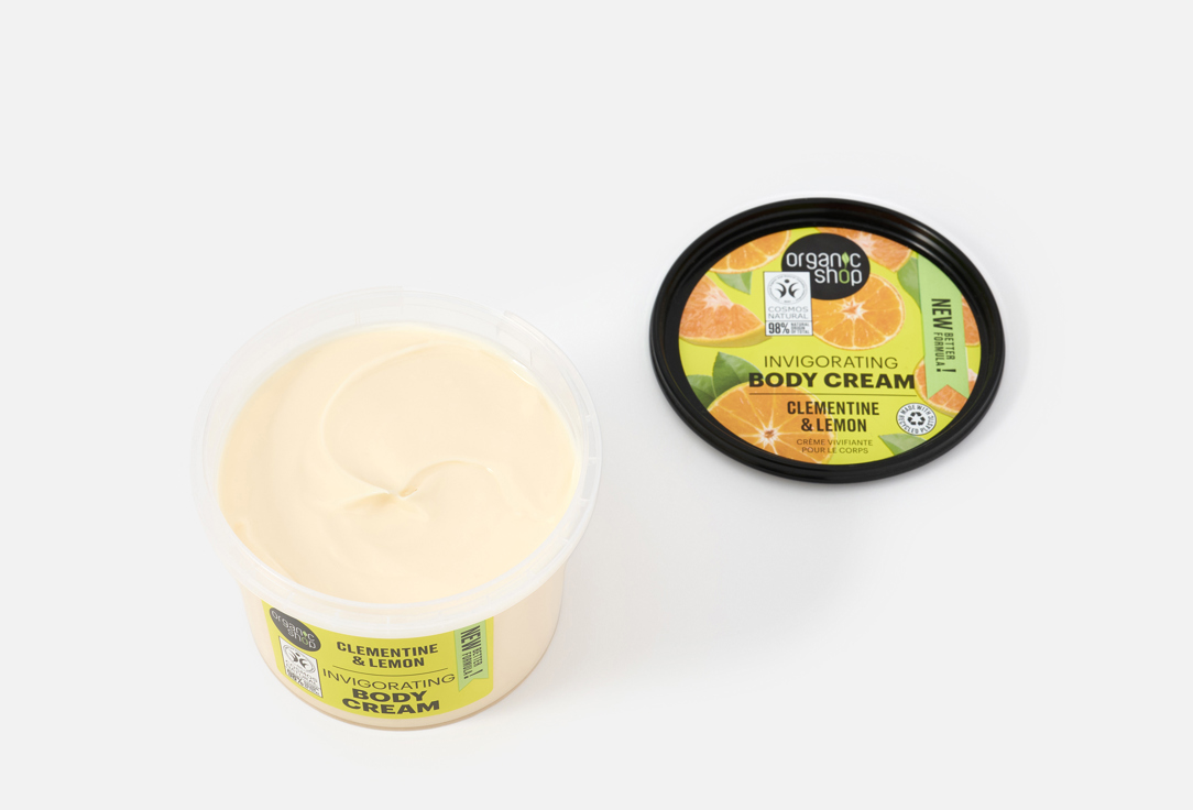 Organic Shop Invigorating Body Cream Clementine & Lemon 250 ml Organic Shop Invigorating Body Cream Clementine & Lemon