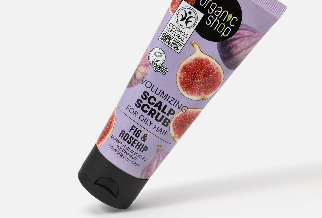 Organic Shop Volumizing Scalp Scrub For Oily Hair Fig & Rosehip