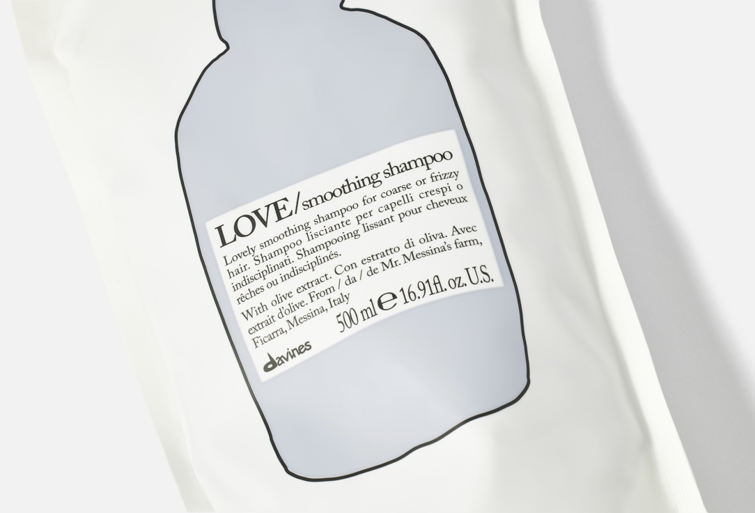 Davines Smoothing Shampoo refill for dry and dehydrated hair LOVE Smoothing Shampoo