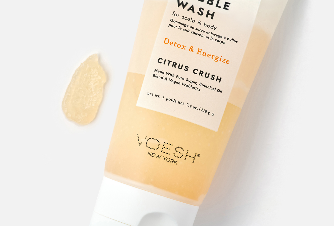 Voesh 2-in-1 Body Scrub & Body Wash Sugar Scrub + Bubble Wash Citrus Crush