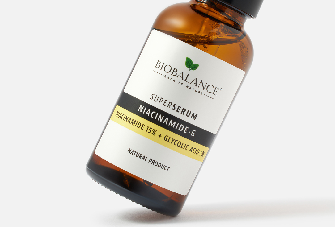 BIOBALANCE Niacinamide and glycolic acid serum Niacinamide 15%+Glycolic Acid 5%