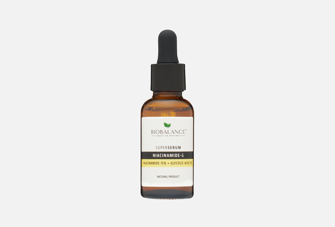 BIOBALANCE Niacinamide and glycolic acid serum Niacinamide 15%+Glycolic Acid 5%