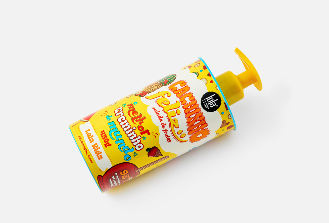 Lola from Rio Moisturizing & Detangling hair Cream for Kids Cachinho Feliz Fruit Salad 450 g Lola from Rio Moisturizing & Detangling hair Cream for Kids Cachinho Feliz Fruit Salad