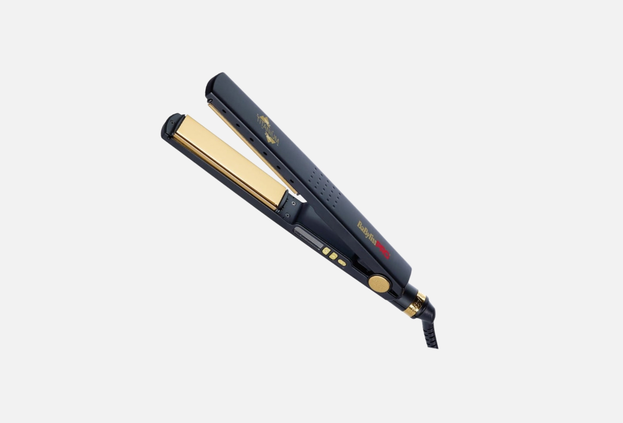Titanium Ionic Straightener  1 Black & gold
