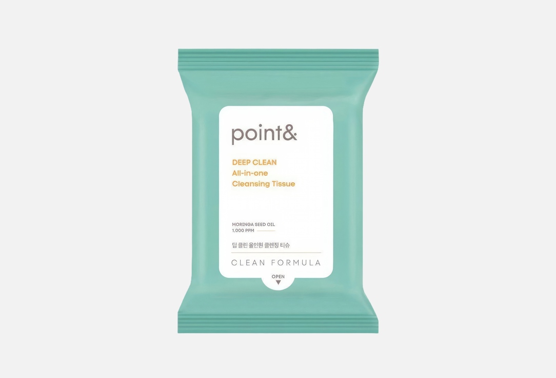 point& Makeup cleansing tissues Deep clean all kill 20 pcs point& Makeup cleansing tissues Deep clean all kill