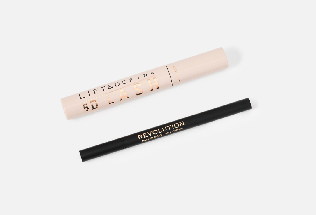 MakeUp Revolution Eye Makeup Set 5D Lash Mascara & Brow Duo Dark Brown