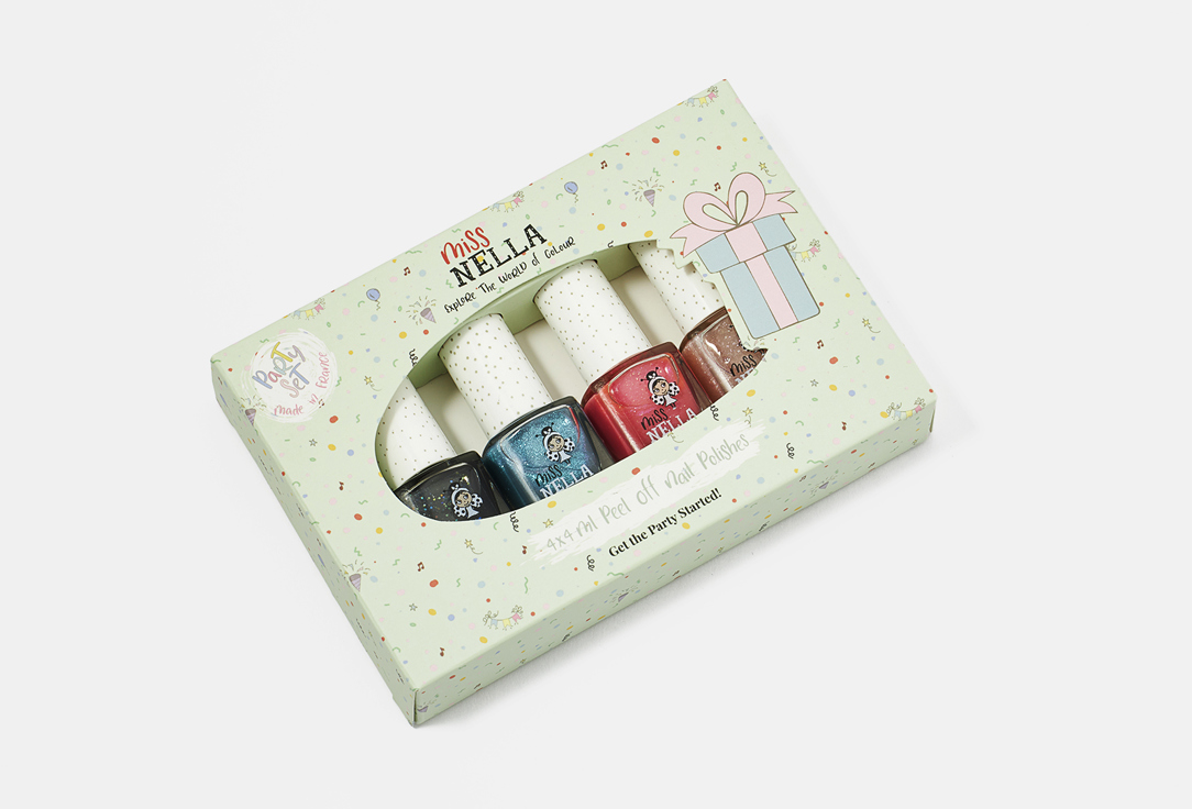 Miss Nella Nail Polish Set Party Set 4 pcs Miss Nella Nail Polish Set Party Set