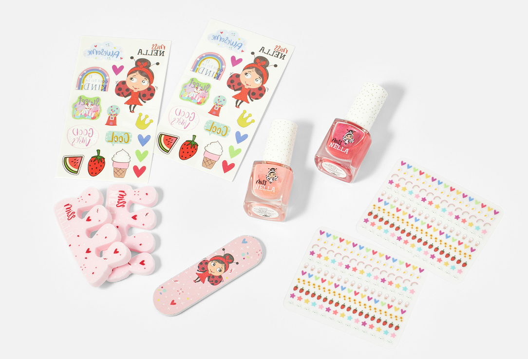 Miss Nella Beauty set for nails Pink Manicute 9 pcs Miss Nella Beauty set for nails Pink Manicute