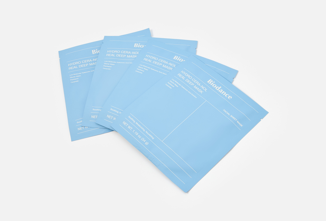 Biodance Hydrogel Face Masks Cera-Nol Real Deep 4 pcs Biodance Hydrogel Face Masks Cera-Nol Real Deep
