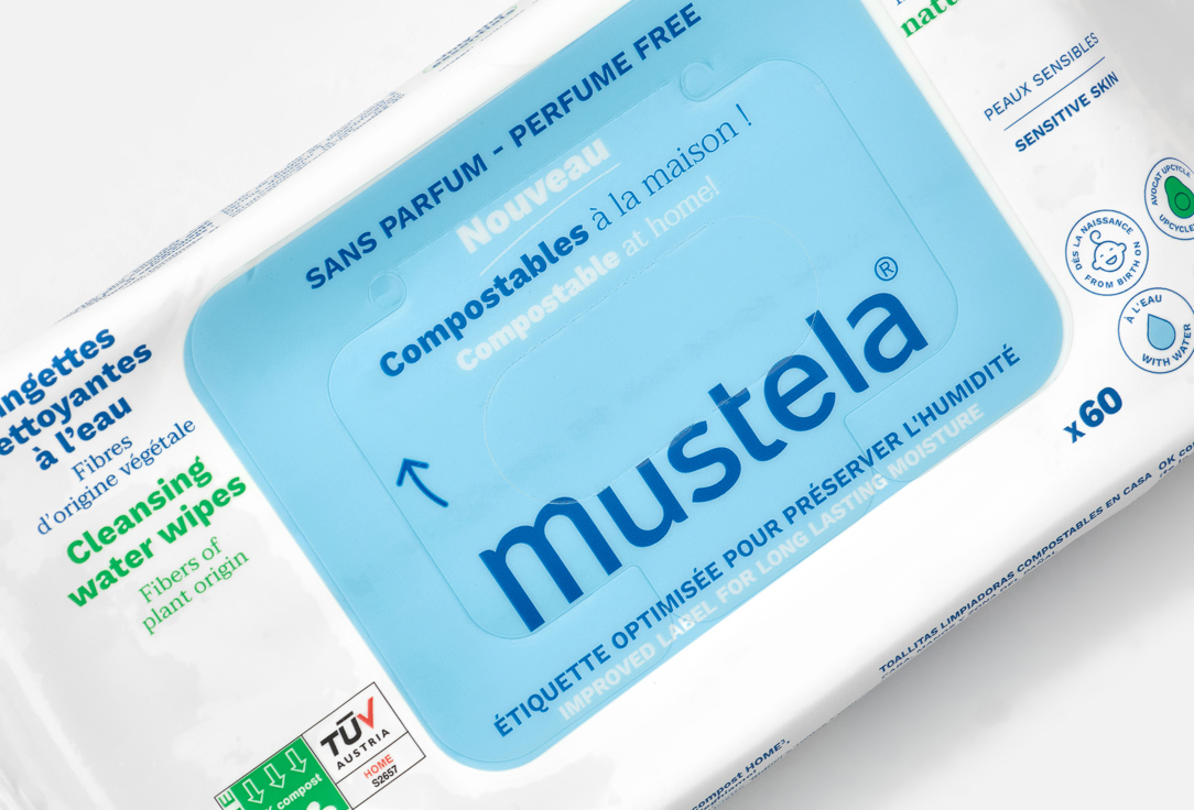Mustela Детские влажные салфетки Fragrance-free