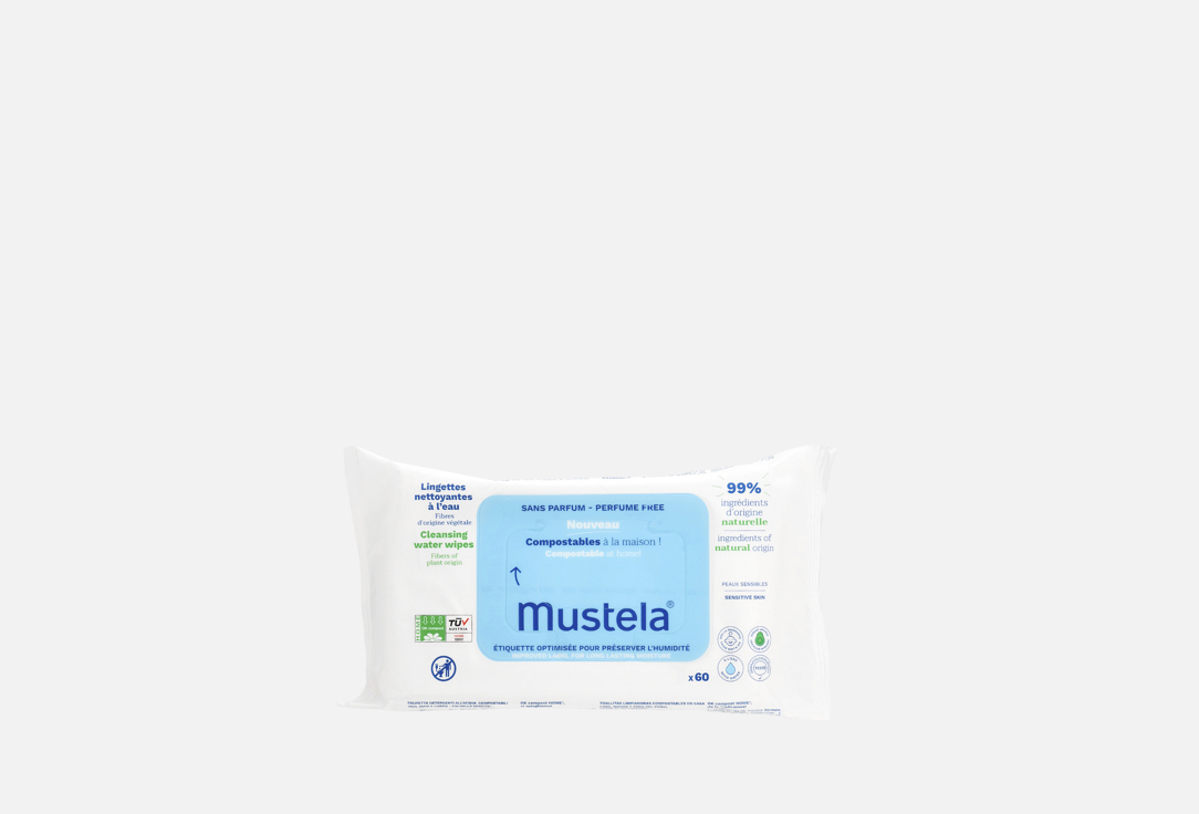 Mustela Детские влажные салфетки Fragrance-free