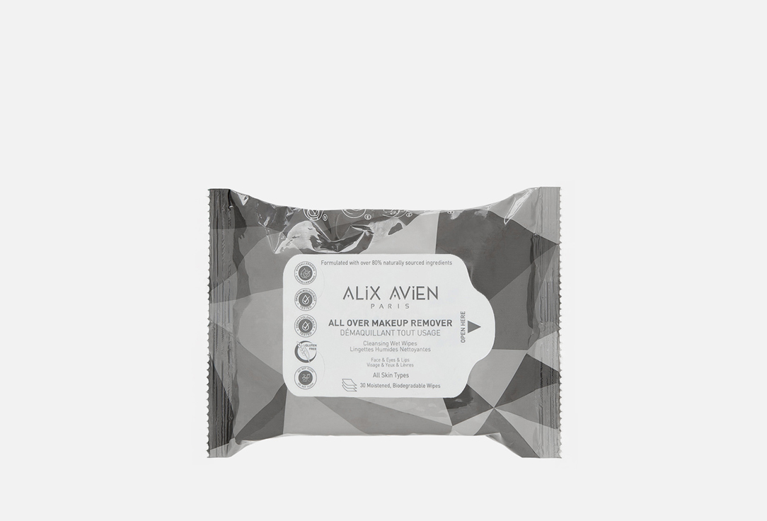 ALIX AVIEN Makeup Remover Wet Wipes All Over 30 pairs ALIX AVIEN Makeup Remover Wet Wipes All Over