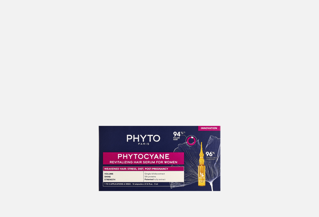 PHYTO Revitalizing hair serum Phytocyane 12 pcs PHYTO Revitalizing hair serum Phytocyane