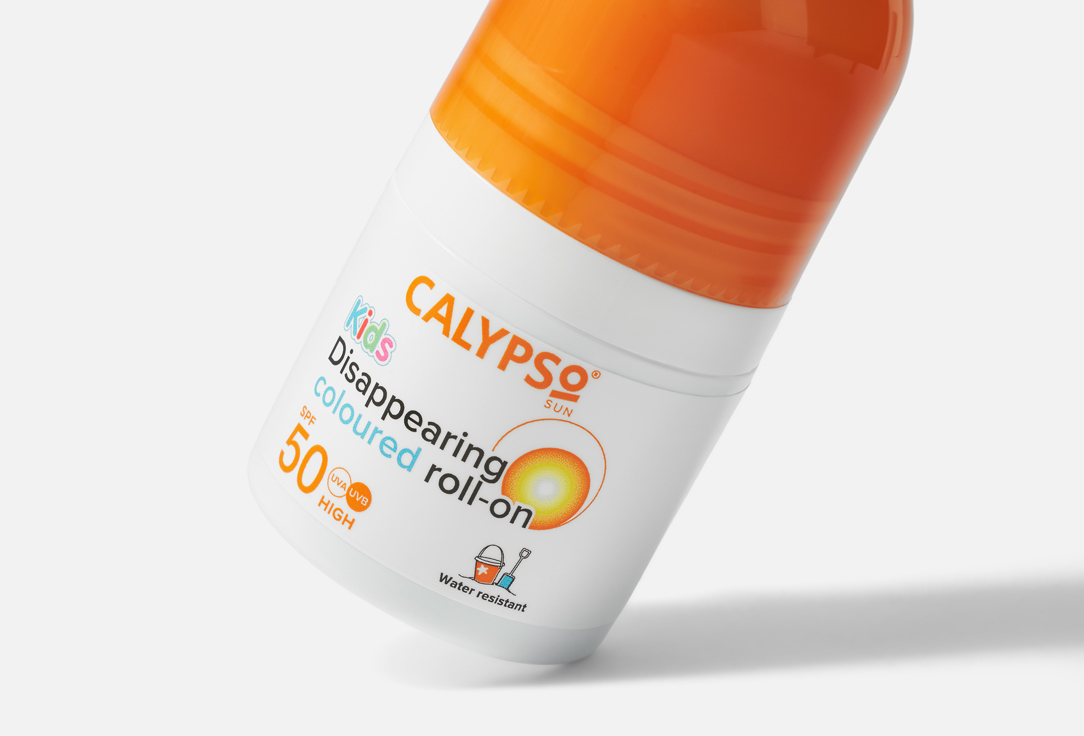 Calypso Sunscreen Roll-On Lotion SPF 50 Kids Colored
