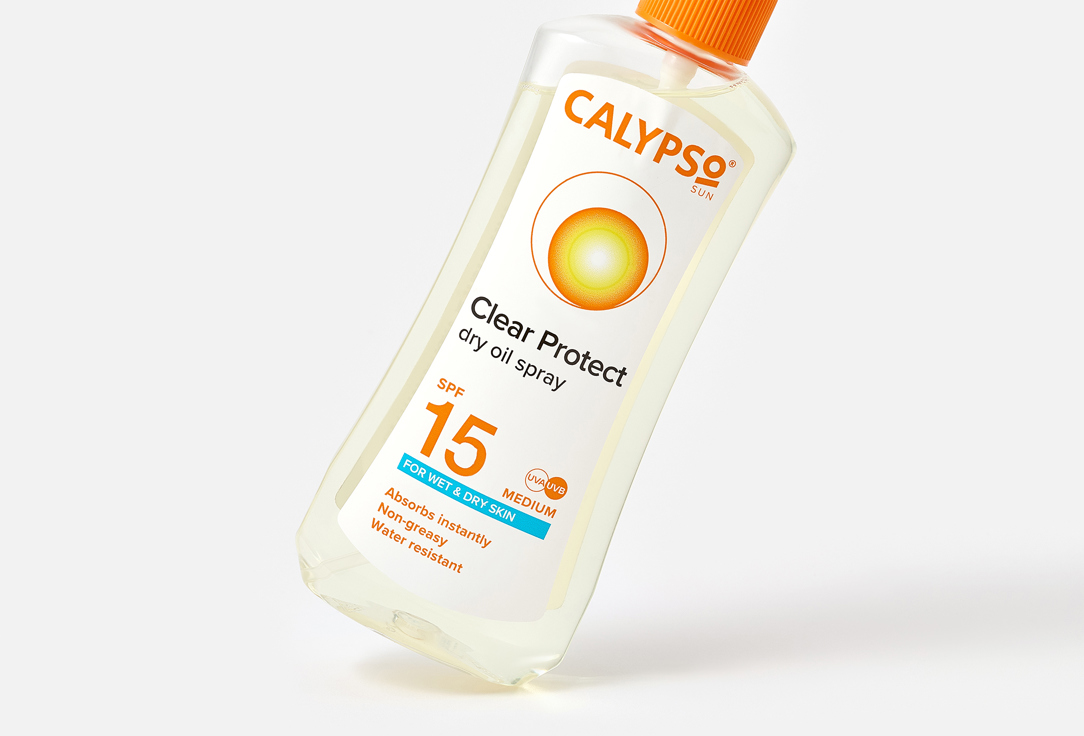 Calypso sunscreen spray oil SPF15 Dry oil