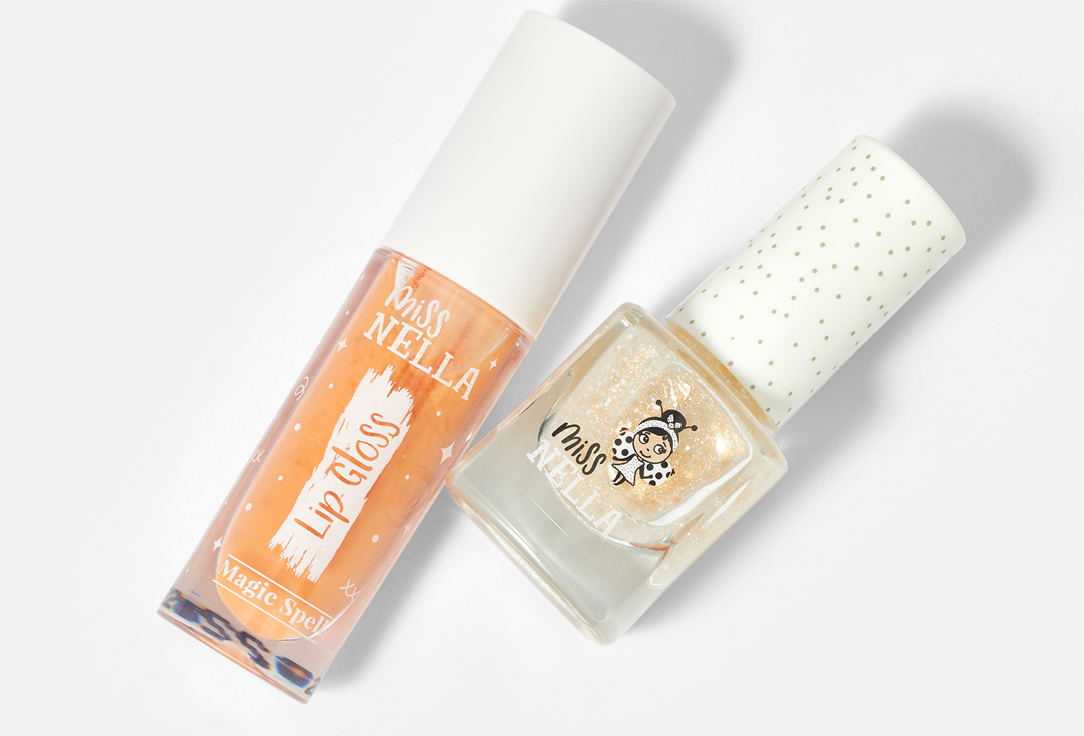 Miss Nella LIP GLOSS & nail polish set Besties Magic Spell