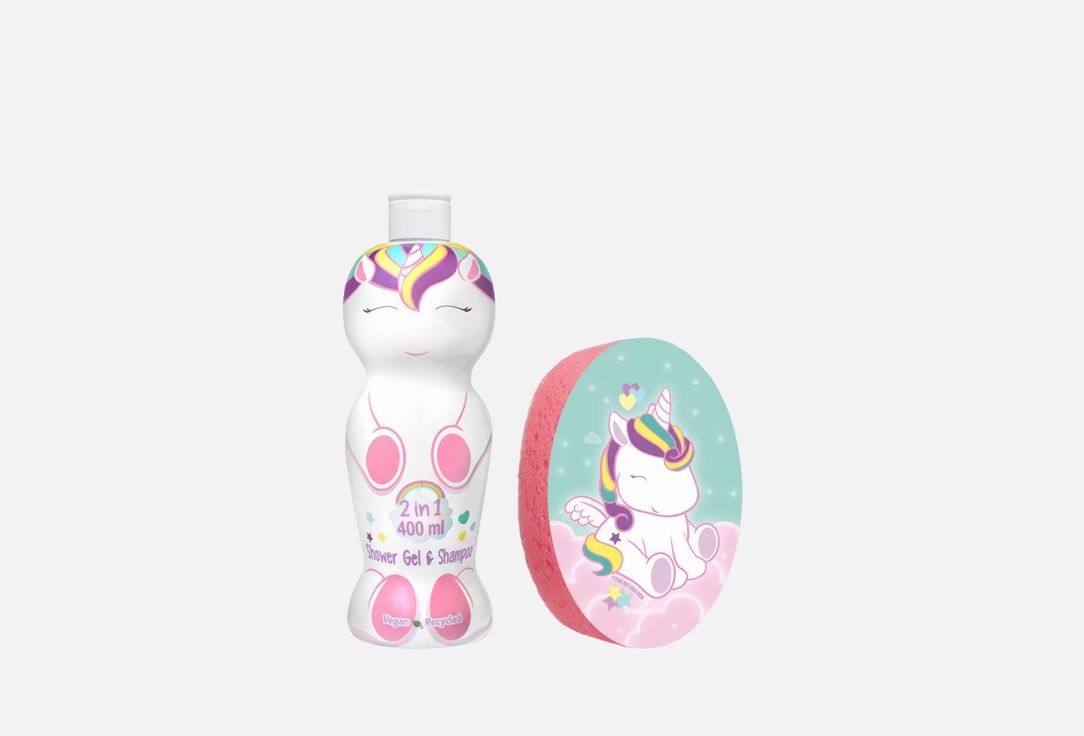 Air-Val Shower Gel and Shampoo 2in1 & Sponge Set Eau my Unicorn 1D 2 pcs Air-Val Shower Gel and Shampoo 2in1 & Sponge Set Eau my Unicorn 1D