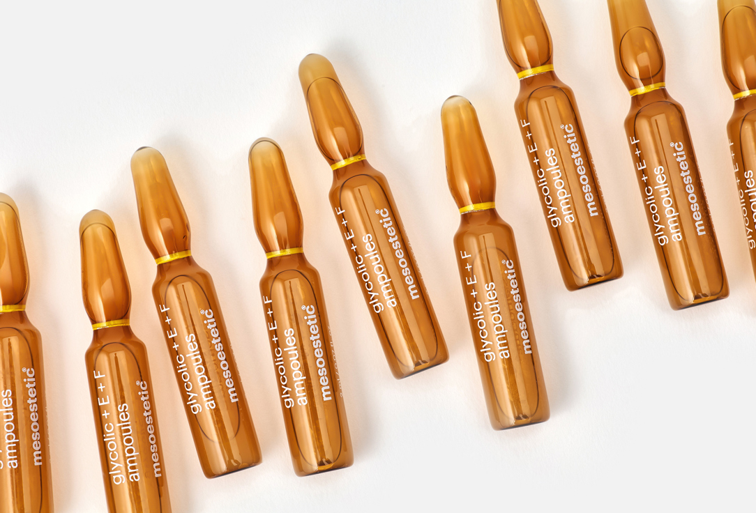 Mesoestetic Exfoliating ampoules glycolic + E + F