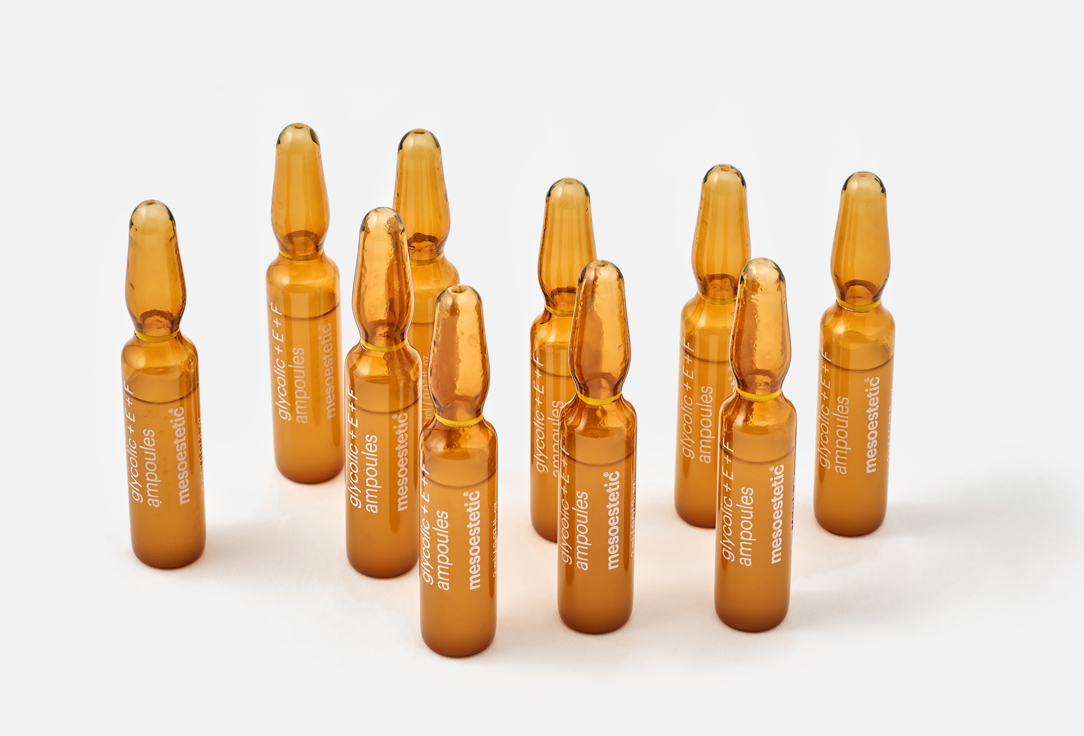 Mesoestetic Exfoliating ampoules glycolic + E + F