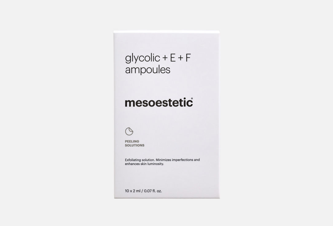 Mesoestetic Exfoliating ampoules glycolic + E + F