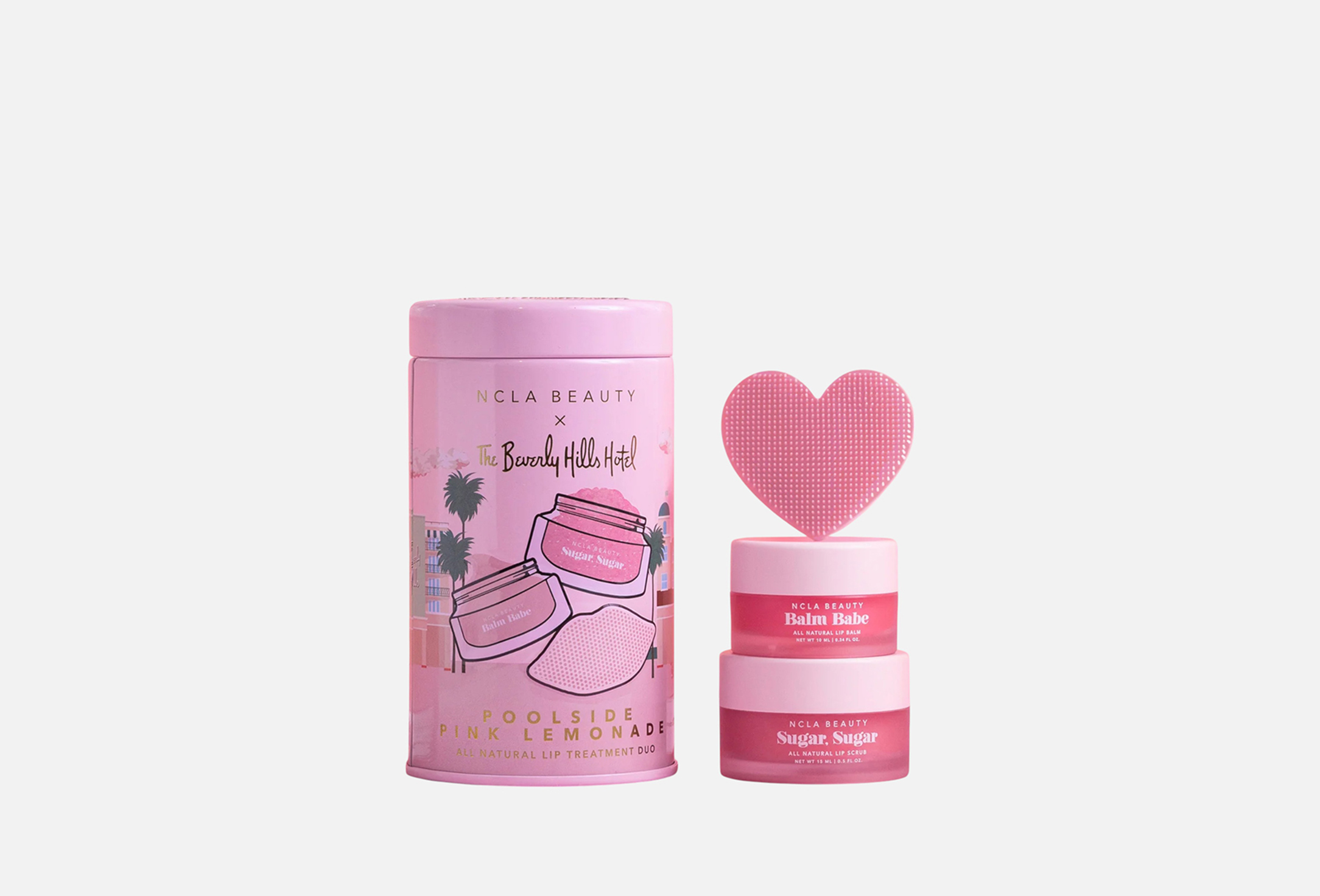Poolside Pink Lemonade Lip Duo + Scrubber 3