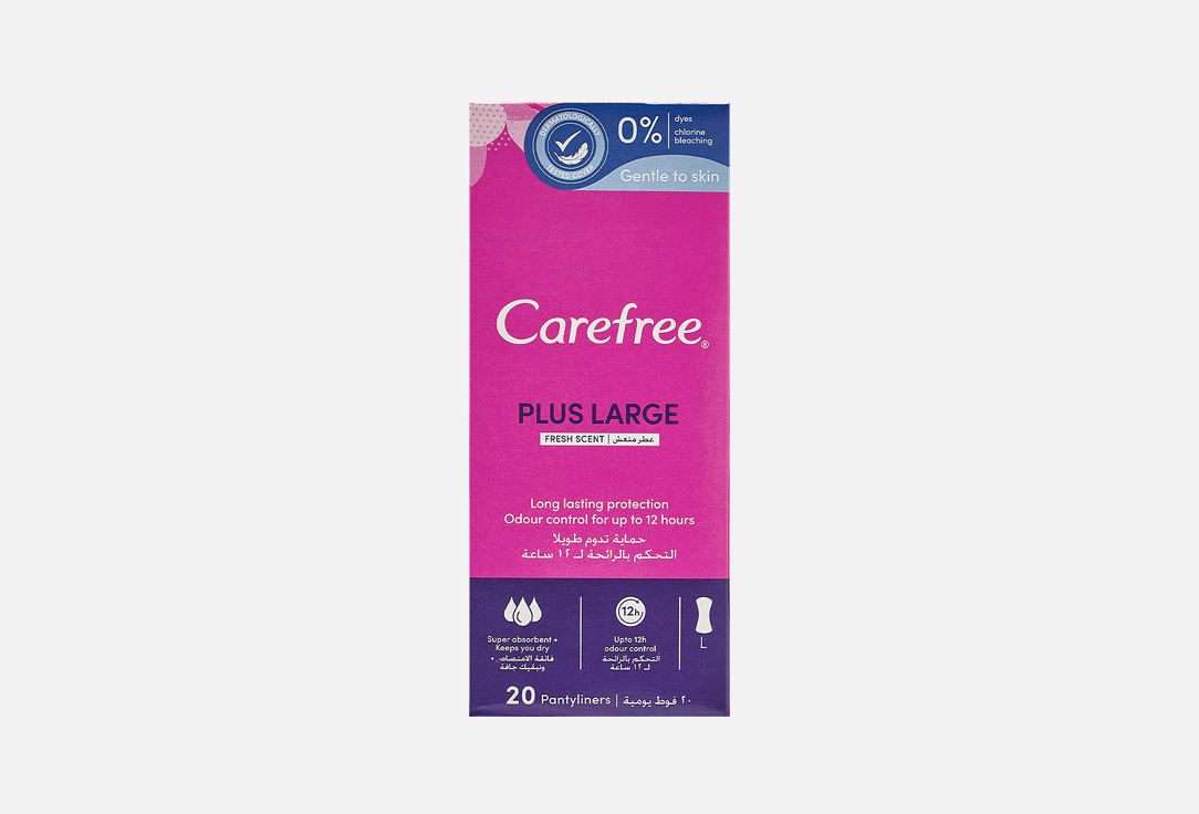 Carefree Panty Liners Plus Large aroma