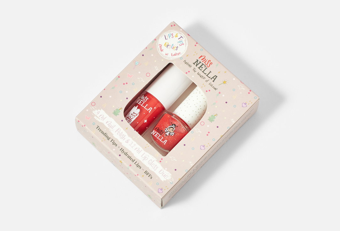 Miss Nella LIP GLOSS & nail polish set Besties Fairy Kiss