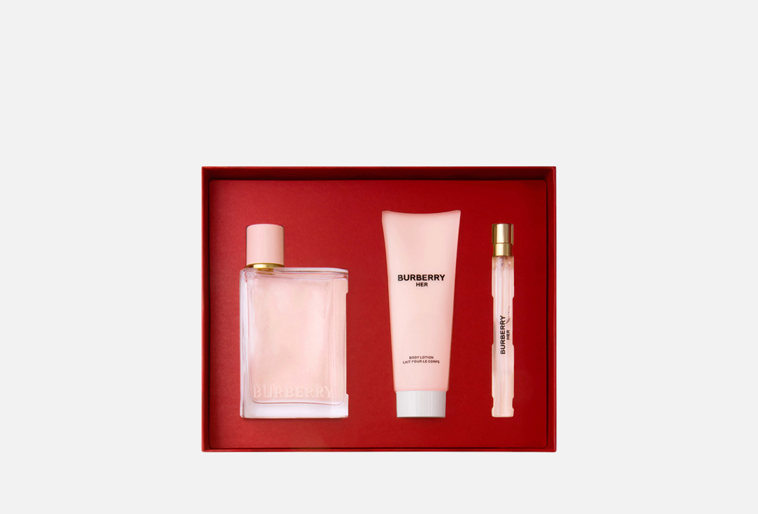 بربري مجموعة هدية: ماء عطر، لوشن للجسم، سبراي قلم هير