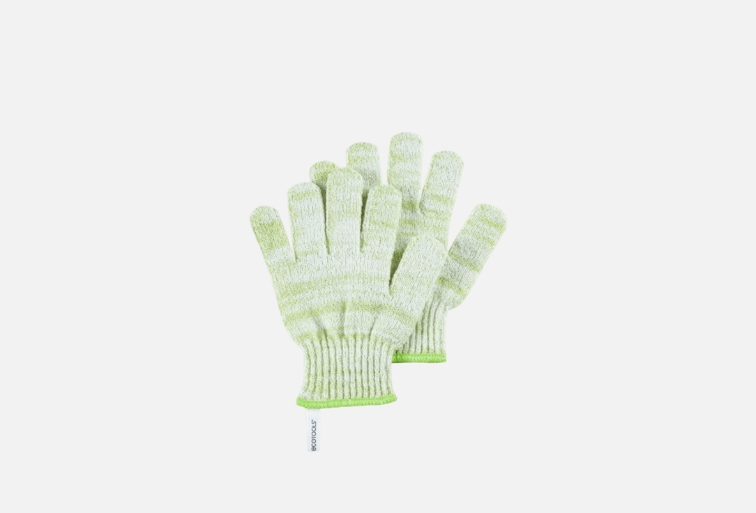 EcoTools Exfoliating Bath & Shower Gloves Green Recycled 1 pairs EcoTools Exfoliating Bath & Shower Gloves Green Recycled