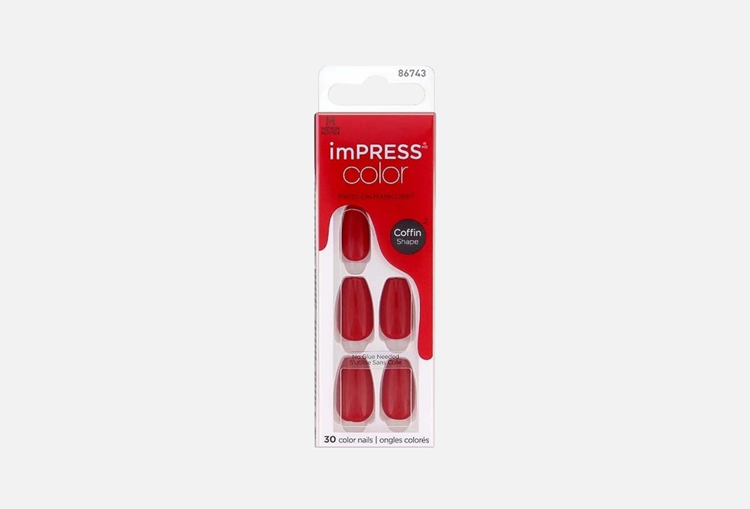 KISS NEW YORK Professional Press-On gel nails impess Colour Reddy or Not