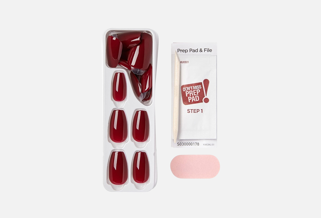 KISS NEW YORK Professional PRESS ON gel nails Impress Color Medium Coffin