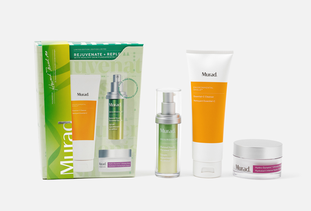 Murad Skincare Set: Face Cleanser, Serum, Cream Rejuvenate + Replenish 3 pcs Murad Skincare Set: Face Cleanser, Serum, Cream Rejuvenate + Replenish