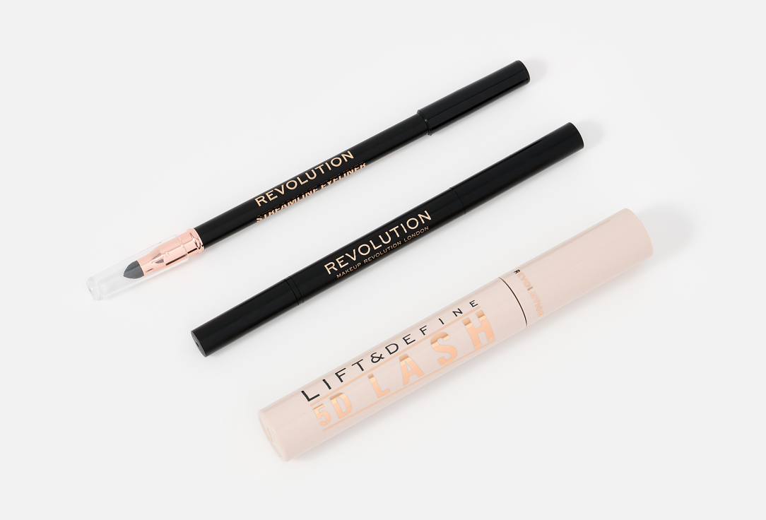 MakeUp Revolution Mascara, Brow & Eyeliner Set Lift & Define 5D Eyes