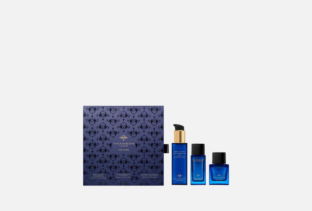 Thameen London Extrait de Parfum, Hair Fragrance & Body Lotion Set The Cora