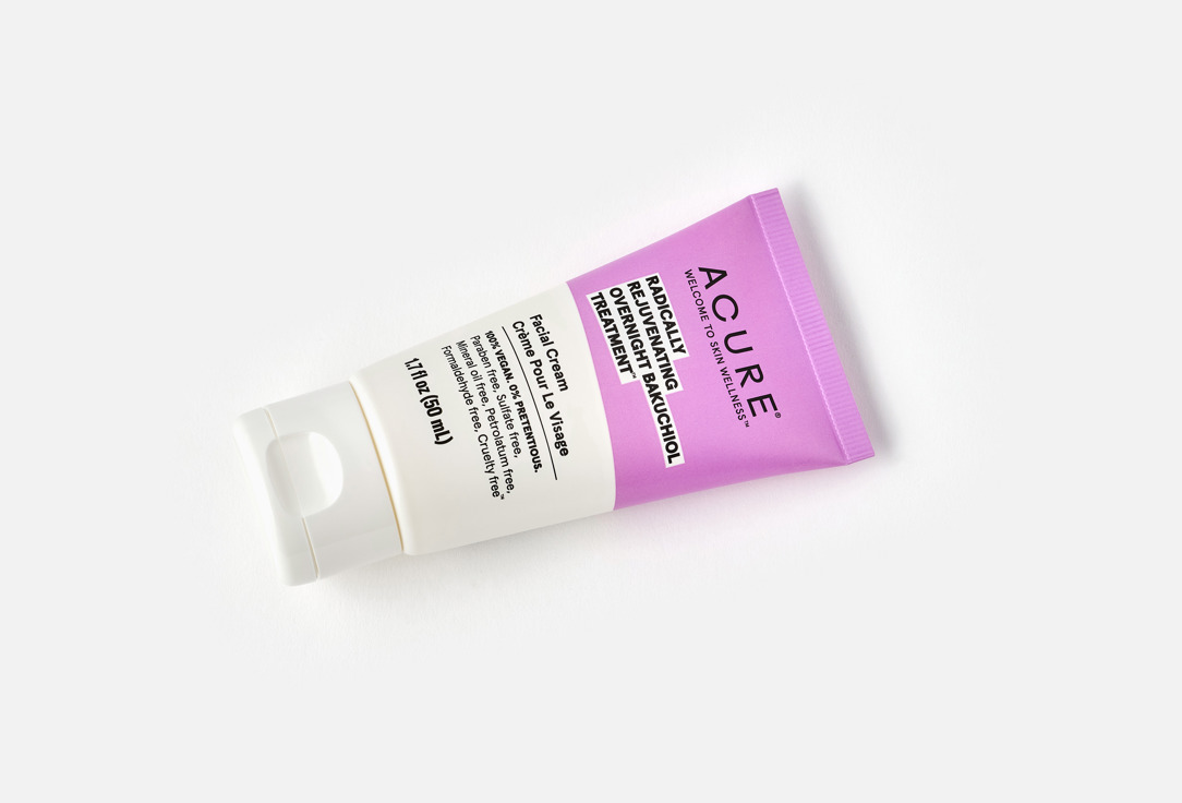 Acure Revitalizing Overnight Facial Treatment Radically Rejuvenating Bakuchiol 50 ml Acure Revitalizing Overnight Facial Treatment Radically Rejuvenating Bakuchiol