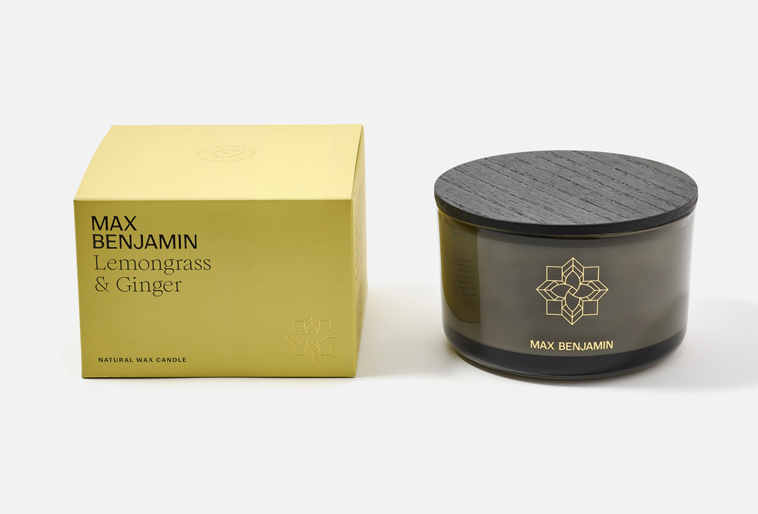 Max Benjamin 3 WICK CANDLE Lemongrass & Ginger