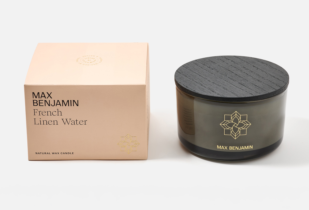 Max Benjamin 3 WICK CANDLE French Linen Water