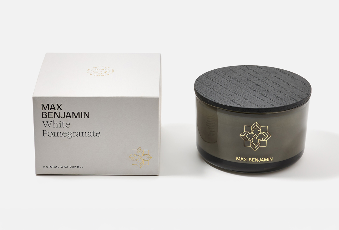 Max Benjamin 3 WICK CANDLE White Pomegranate 560 g Max Benjamin 3 WICK CANDLE White Pomegranate