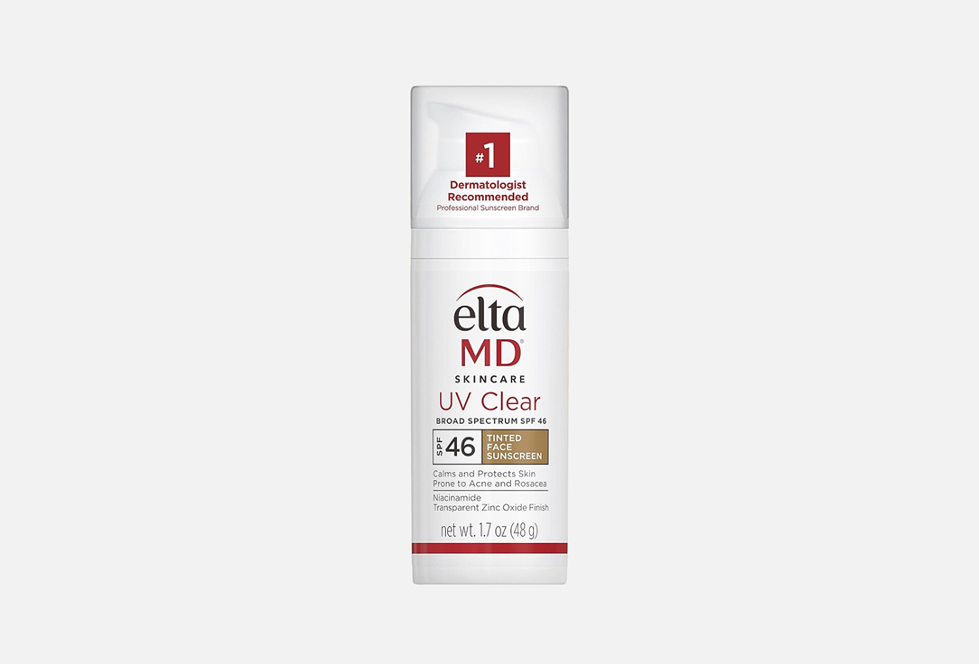 EltaMD Tinted calming acne-prone face sunscreen SPF 46 UV clear broad-spectrum