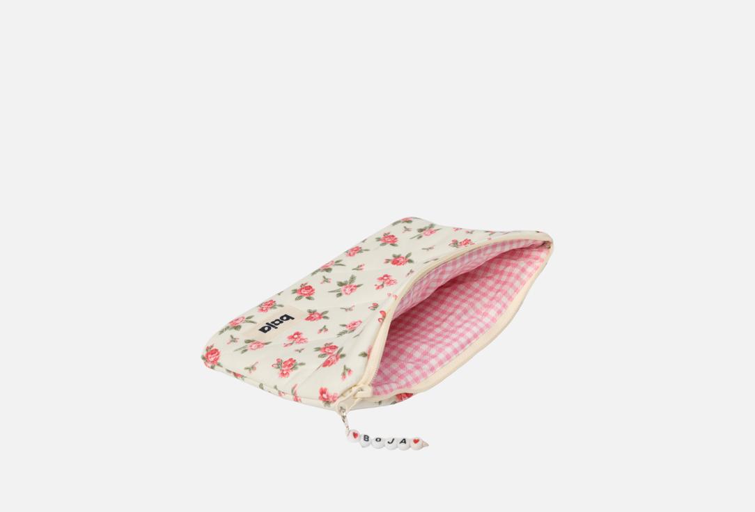 boja Cosmetic Bag Flat Beauty Bag Vanilla Marshmallow Medium 1 pcs boja Cosmetic Bag Flat Beauty Bag Vanilla Marshmallow Medium