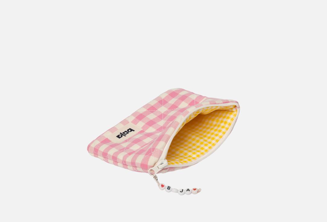 boja Cosmetic Bag Flat Beauty Bag Pink Rose Small 1 pcs boja Cosmetic Bag Flat Beauty Bag Pink Rose Small