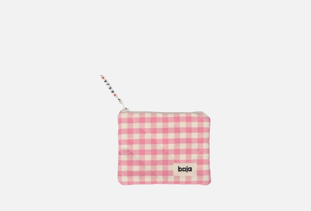 boja Cosmetic Bag Flat Beauty Bag Pink Rose Small 1 pcs boja Cosmetic Bag Flat Beauty Bag Pink Rose Small