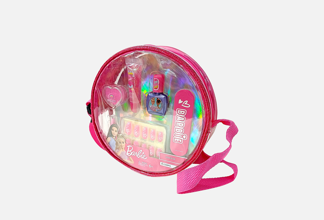 Barbie Kids makeup playset Handbag with Nail Polish Set